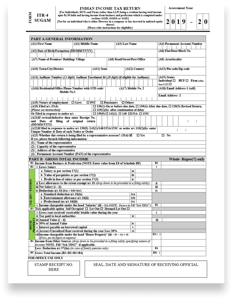 ITR-4 Form Filing – Tax Portal